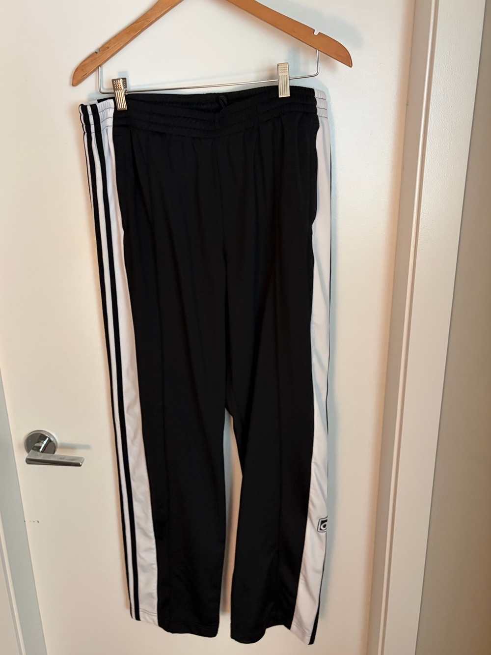 Adidas Black and White Athletic Track Pants